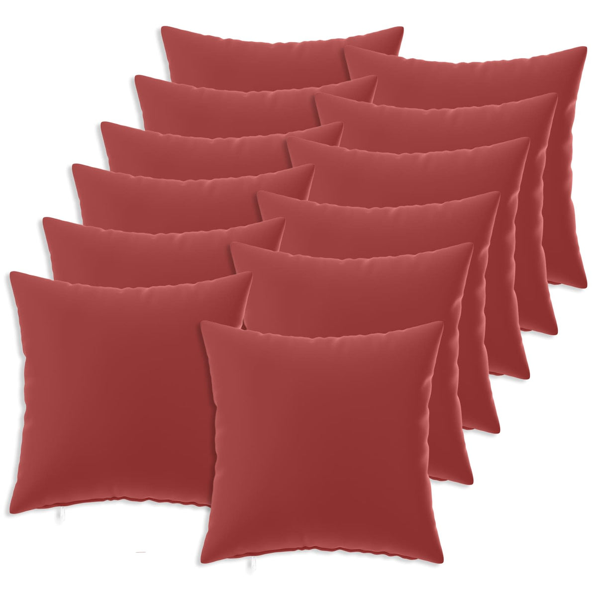 Pudebetræk 12 pcs HEERLEN Vinrød 45 x 45 cm Polyester