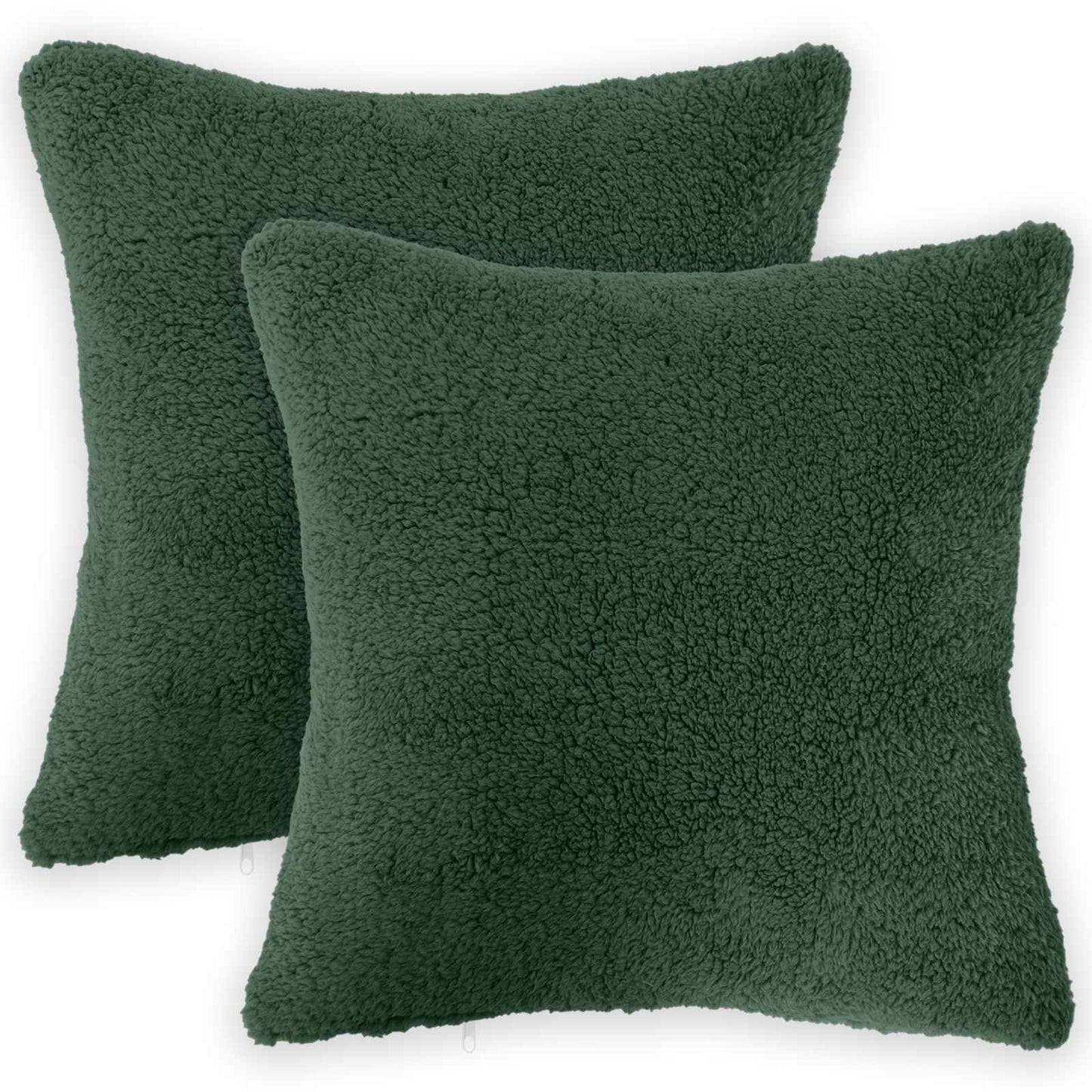 Pudebetræk 2 pcs HEERLEN Mørkegrøn 45 x 45 cm Bouclé