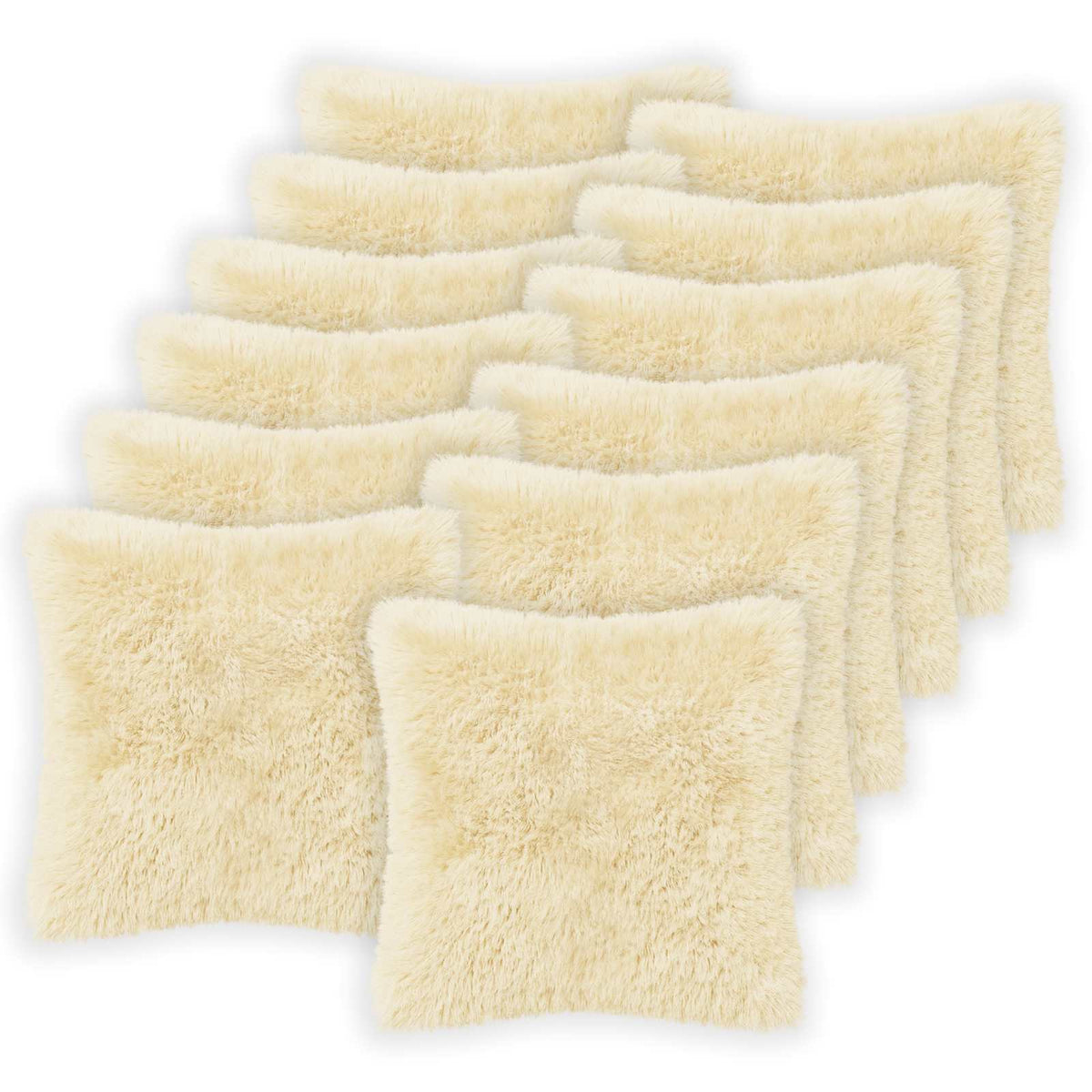 Pudebetræk 12 pcs HEERLEN Cremefarvet 45 x 45 cm PV Fleece