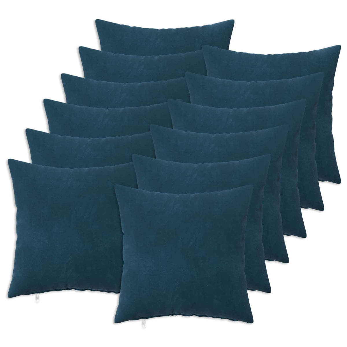 Pudebetræk 12 pcs HEERLEN Blå 50 x 50 cm Fløjl