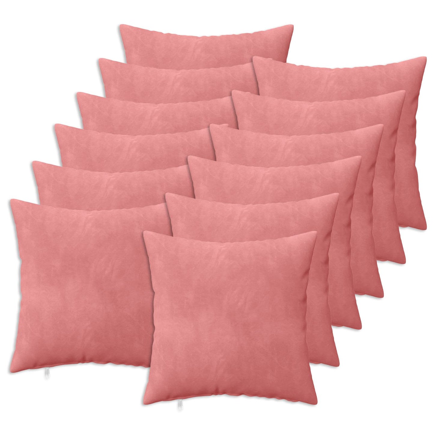 Pudebetræk 12 pcs HEERLEN Lyserød 50 x 50 cm Fløjl