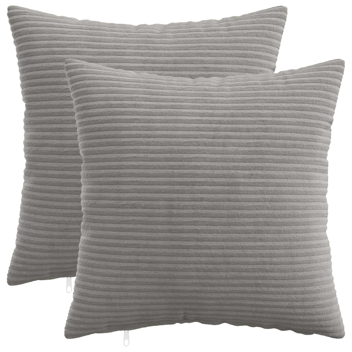 Pudebetræk 2 pcs HEERLEN Lysegrå 50 x 50 cm cordfløjl