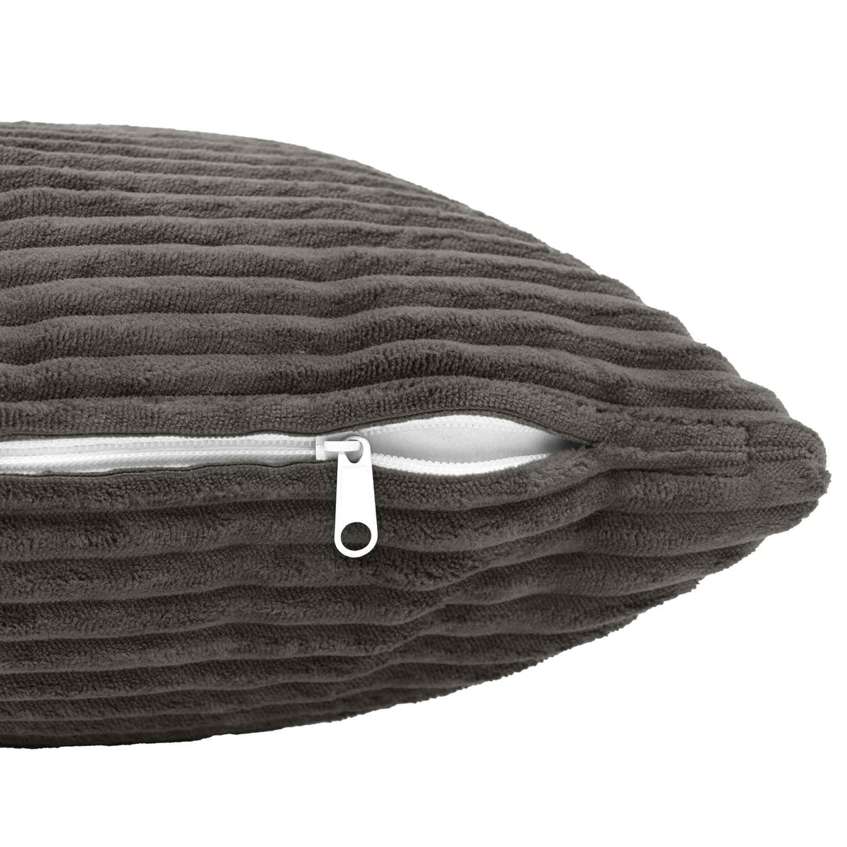 Pudebetræk 2 pcs HEERLEN Mørkegrå 50 x 50 cm cordfløjl
