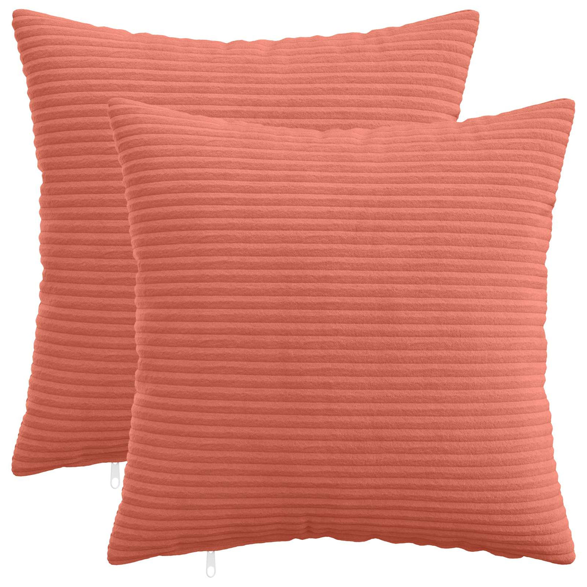 Pudebetræk 2 pcs HEERLEN Rød orange 50 x 50 cm cordfløjl