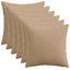 Pudebetræk 6 pcs HEERLEN Brun 50 x 50 cm cordfløjl