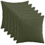 Pudebetræk 6 pcs HEERLEN Grøn 50 x 50 cm cordfløjl