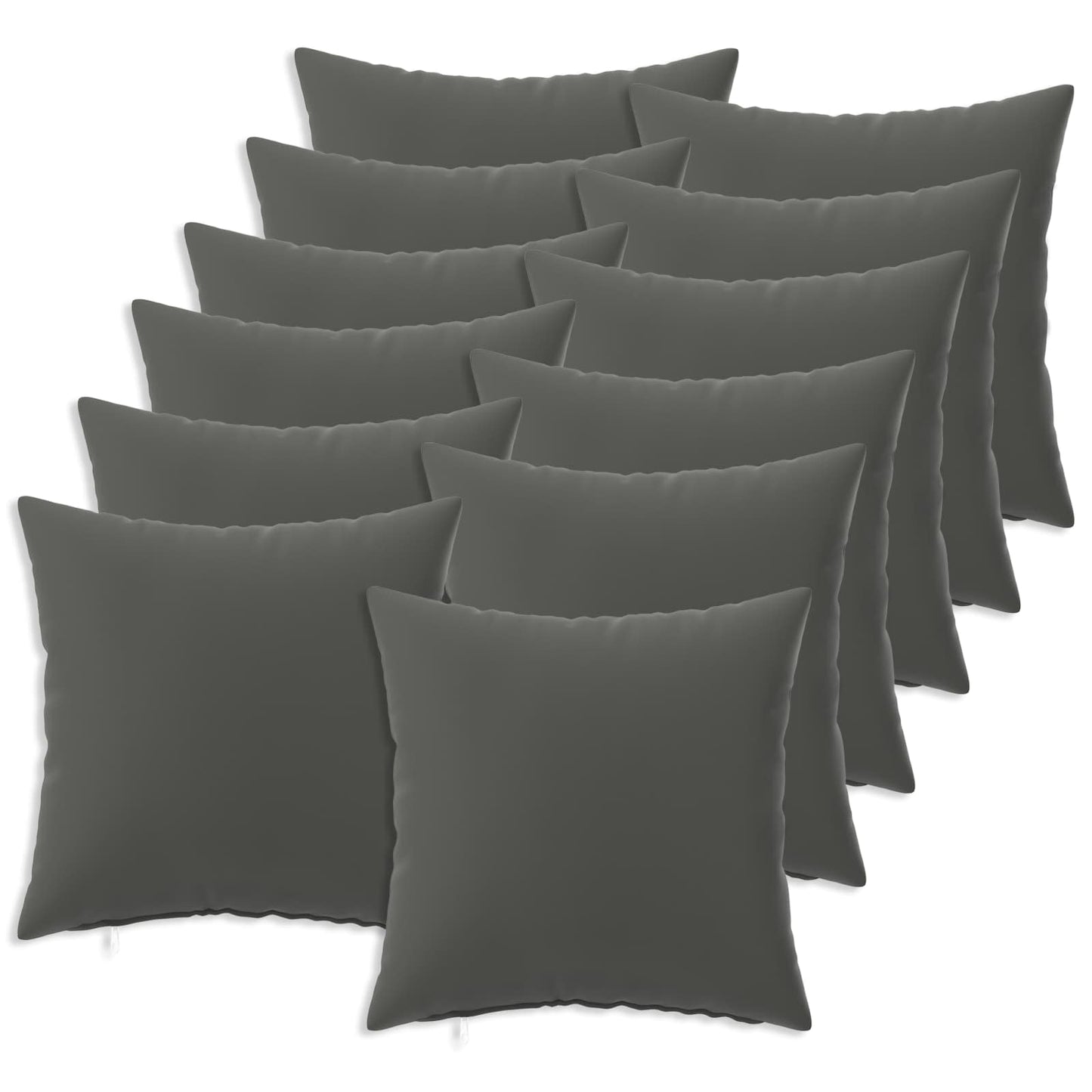 Pudebetræk 12 pcs HEERLEN Antracit 50 x 50 cm Polyester
