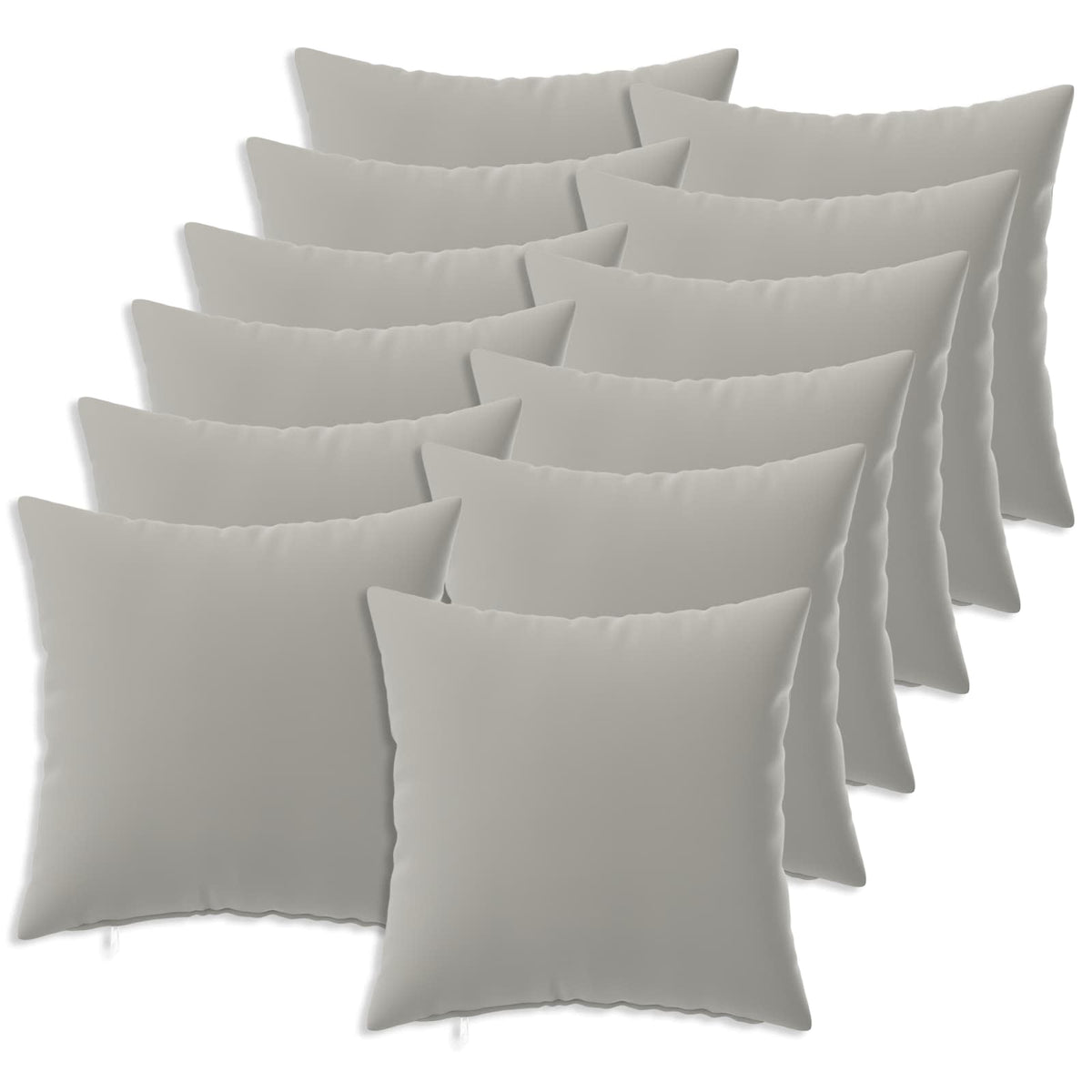 Pudebetræk 12 pcs HEERLEN Grå 50 x 50 cm Polyester