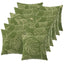 Pudebetræk 12 pcs HEERLEN Bladdesign 50 x 50 cm Polyester