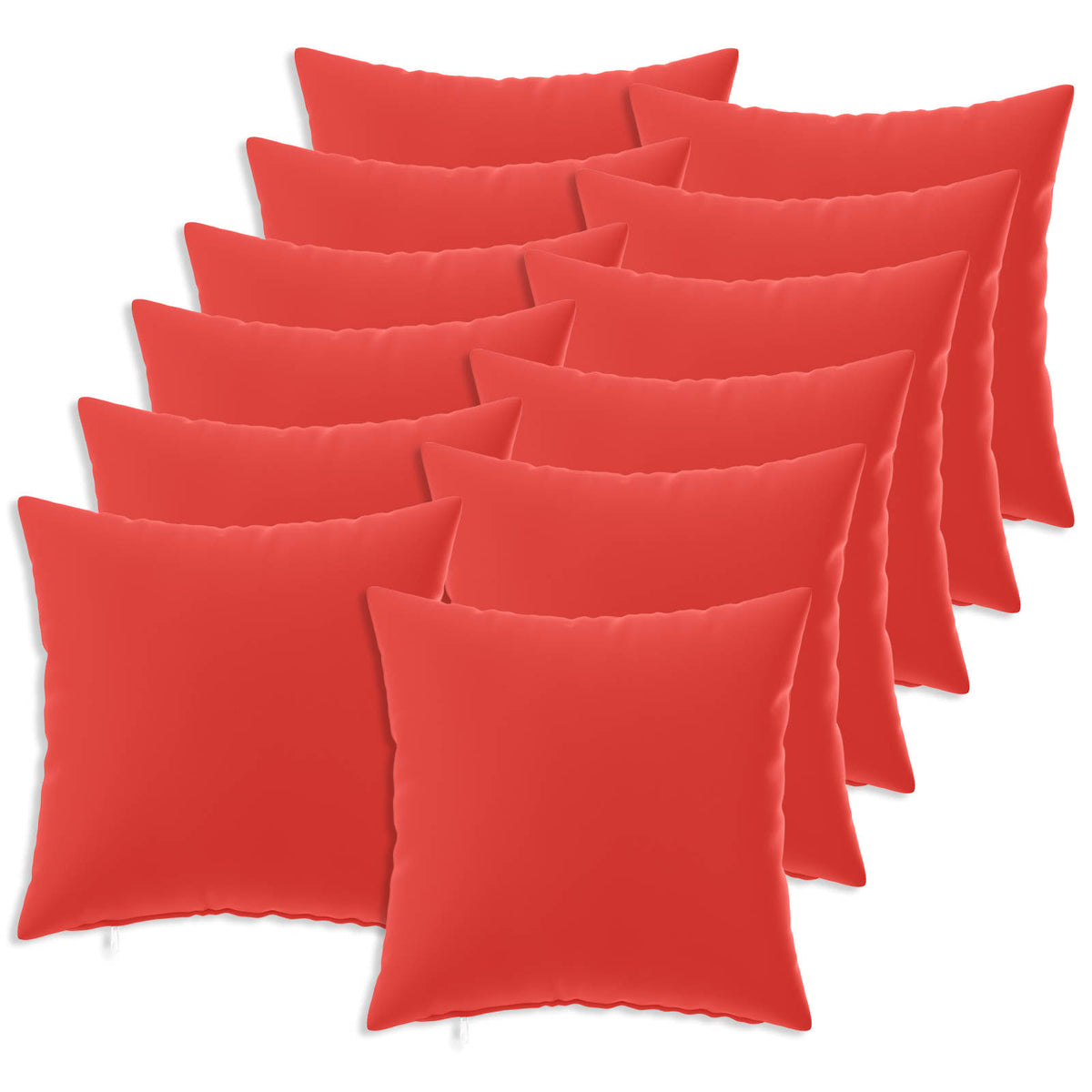 Pudebetræk 12 pcs HEERLEN Rød 50 x 50 cm Polyester