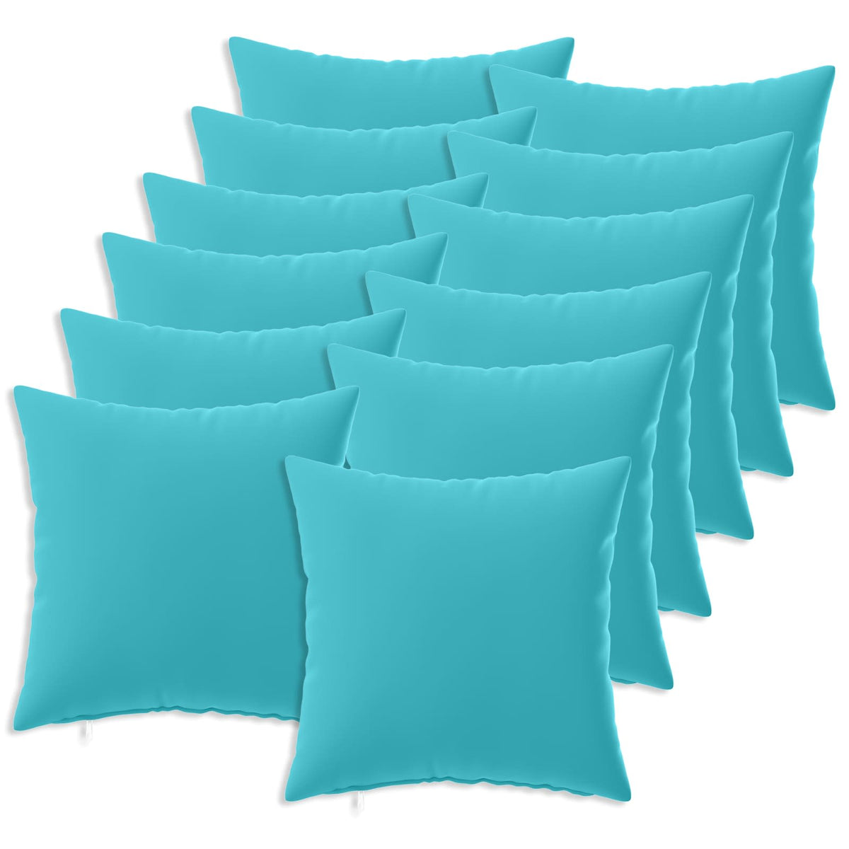 Pudebetræk 12 pcs HEERLEN Turkis 50 x 50 cm Polyester