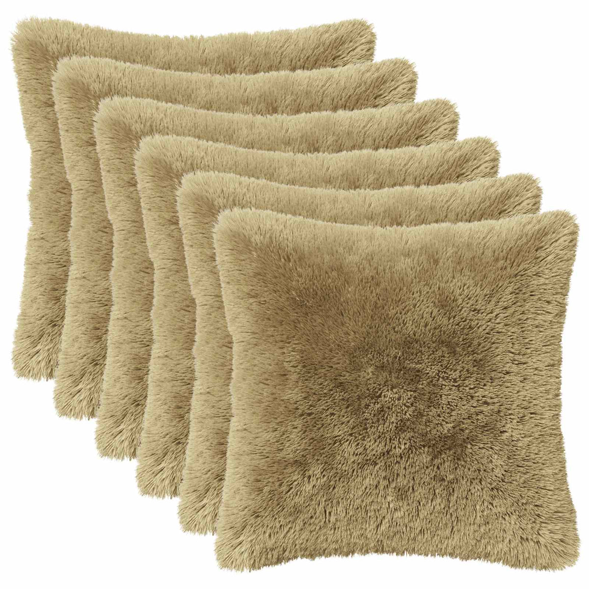 Pudebetræk 6 pcs HEERLEN Lys grøn 50 x 50 cm PV Fleece