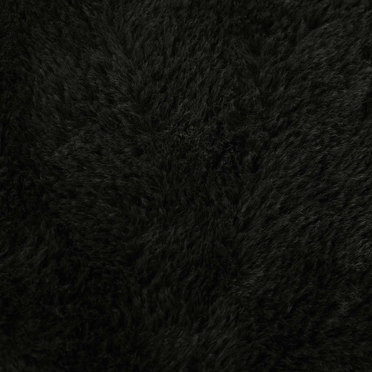 Pudebetræk 6 stk. HEERLEN Sort 50 x 50 cm Faux Kanin Pels