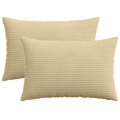 Pudebetræk 2 pcs HEERLEN Grøn Grå 50 x 70 cm cordfløjl