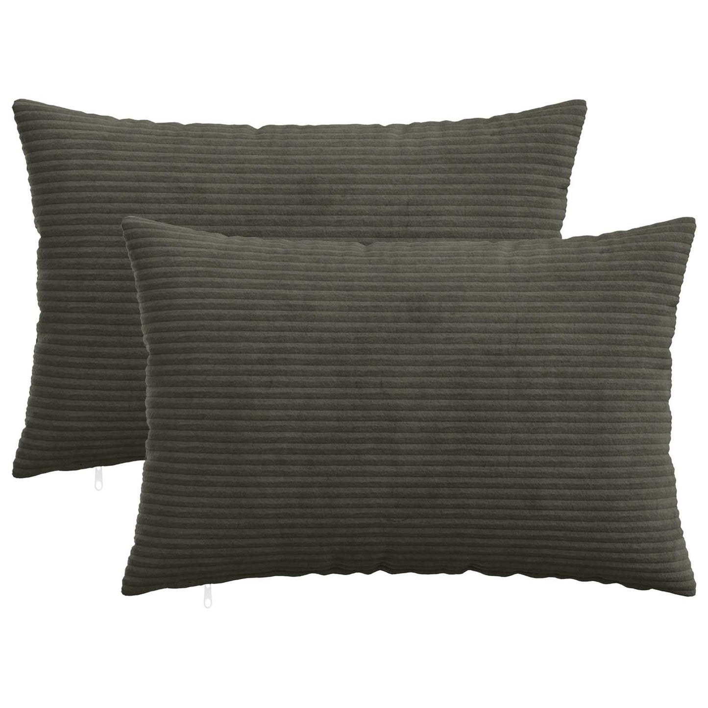 Pudebetræk 2 pcs HEERLEN Antracit 50 x 70 cm cordfløjl