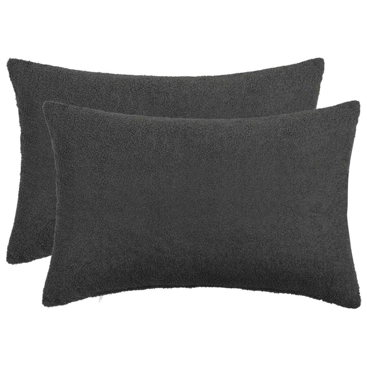 Pudebetræk 2 pcs HEERLEN Mørkegrå 50 x 70 cm Bouclé