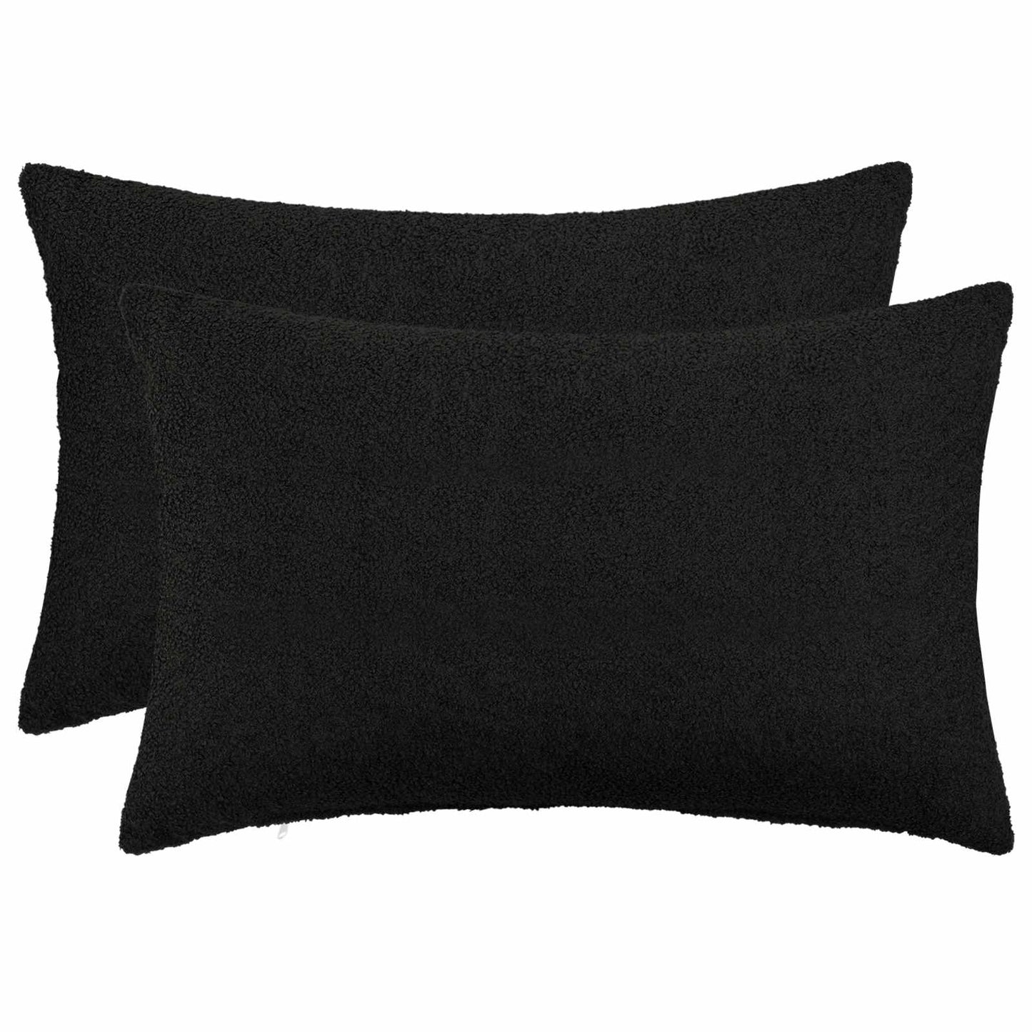 Pudebetræk 2 pcs HEERLEN Sort 50 x 70 cm Bouclé