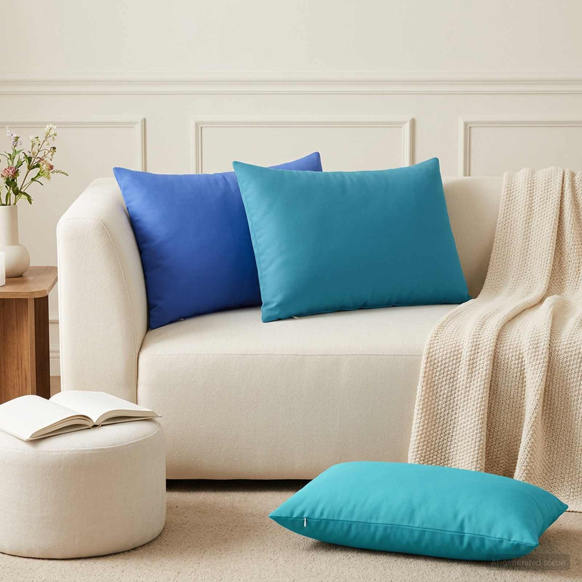 Pudebetræk 6 pcs HEERLEN Kongelig blå 50 x 70 cm Polyester