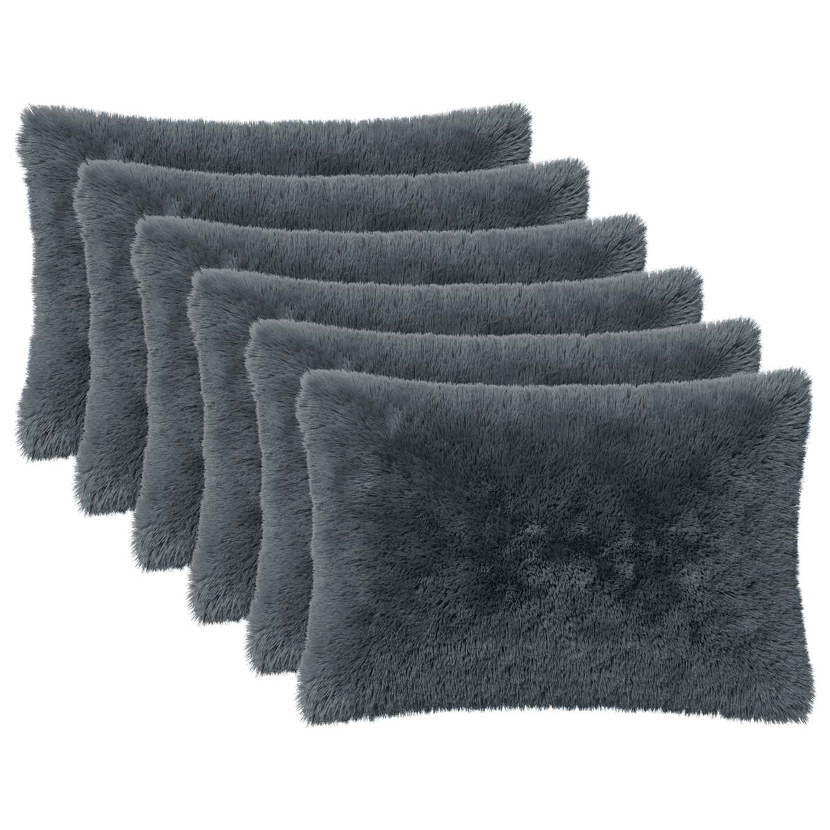 Pudebetræk 6 pcs HEERLEN Antracit 50 x 70 cm PV Fleece