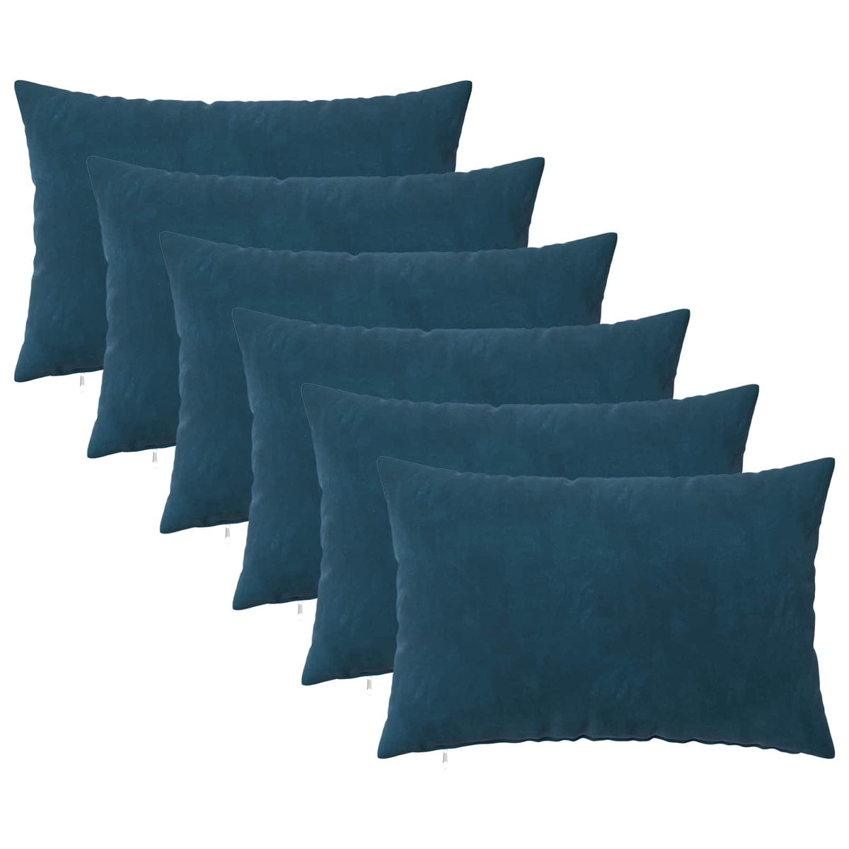 Pudebetræk 6 pcs HEERLEN Blå 50 x 75 cm Fløjl