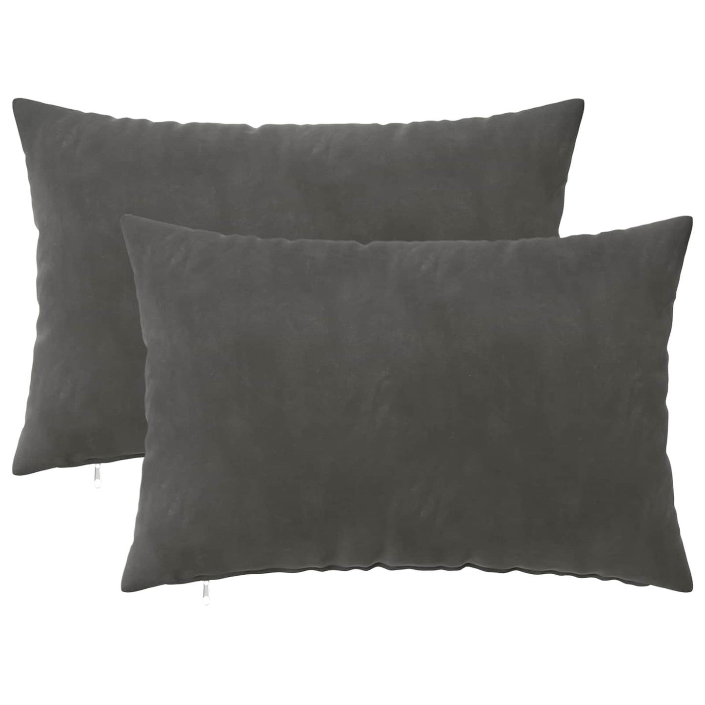 Pudebetræk 2 pcs HEERLEN Mørkegrå 50 x 75 cm Fløjl
