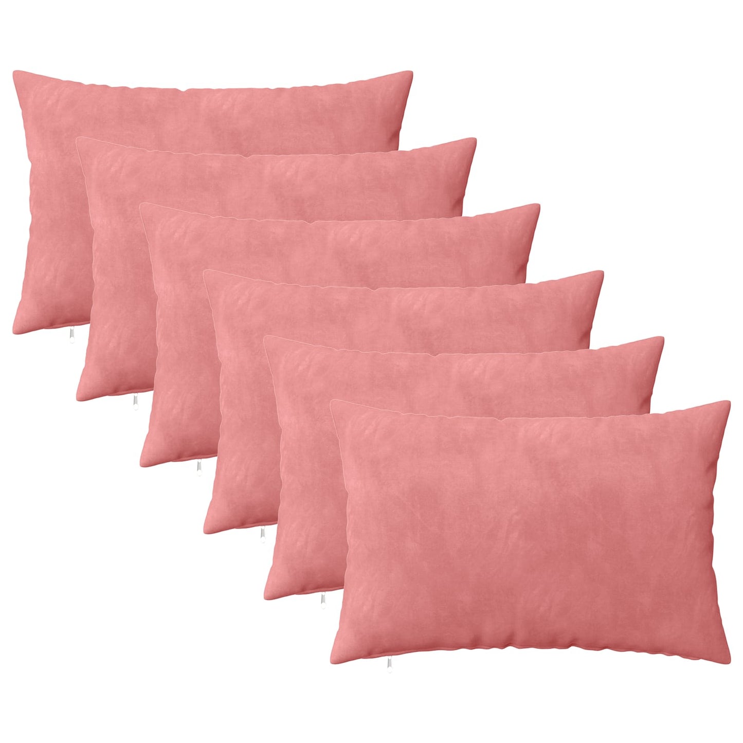 Pudebetræk 6 pcs HEERLEN Lyserød 50 x 75 cm Fløjl