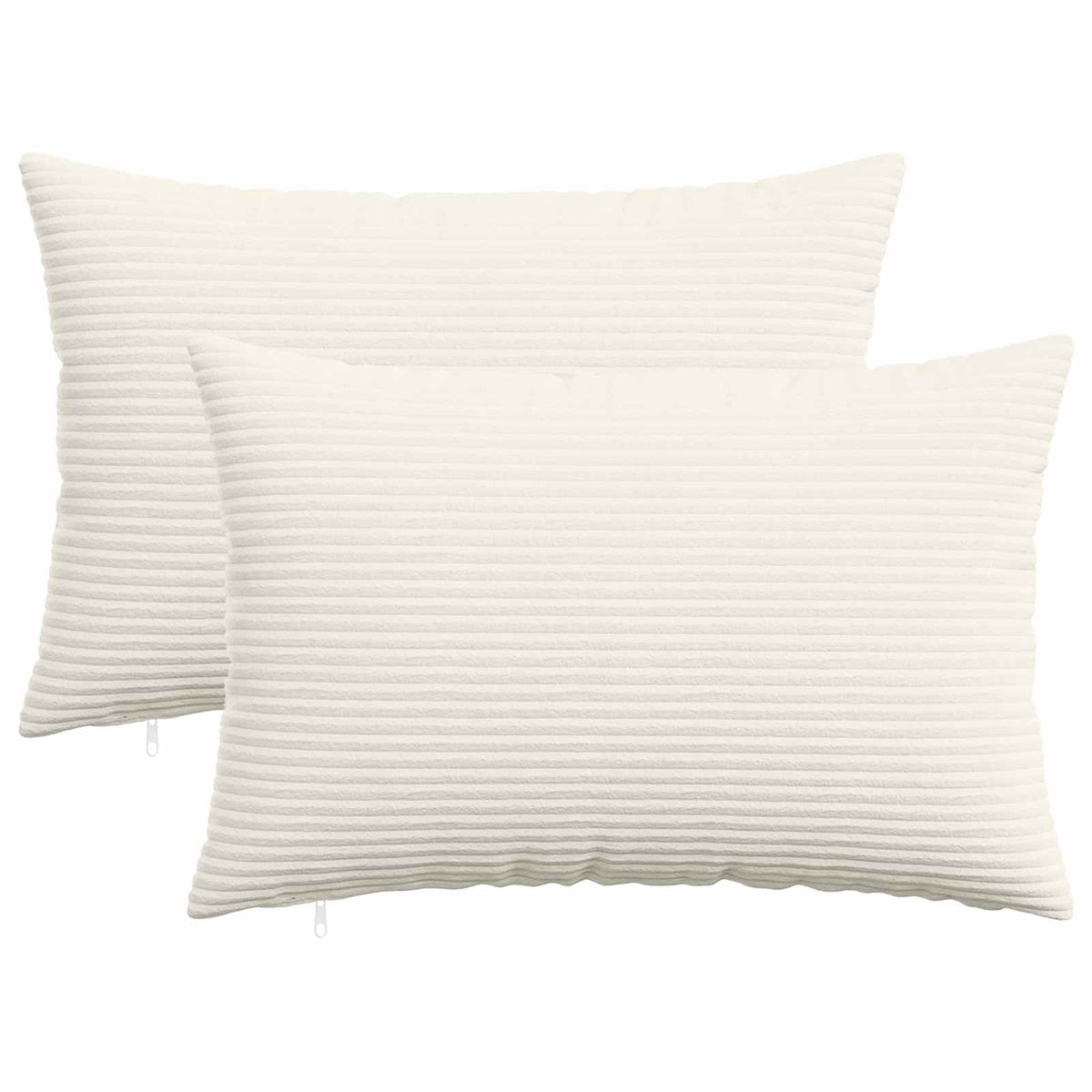 Pudebetræk 2 pcs HEERLEN Cremefarvet 50 x 75 cm cordfløjl