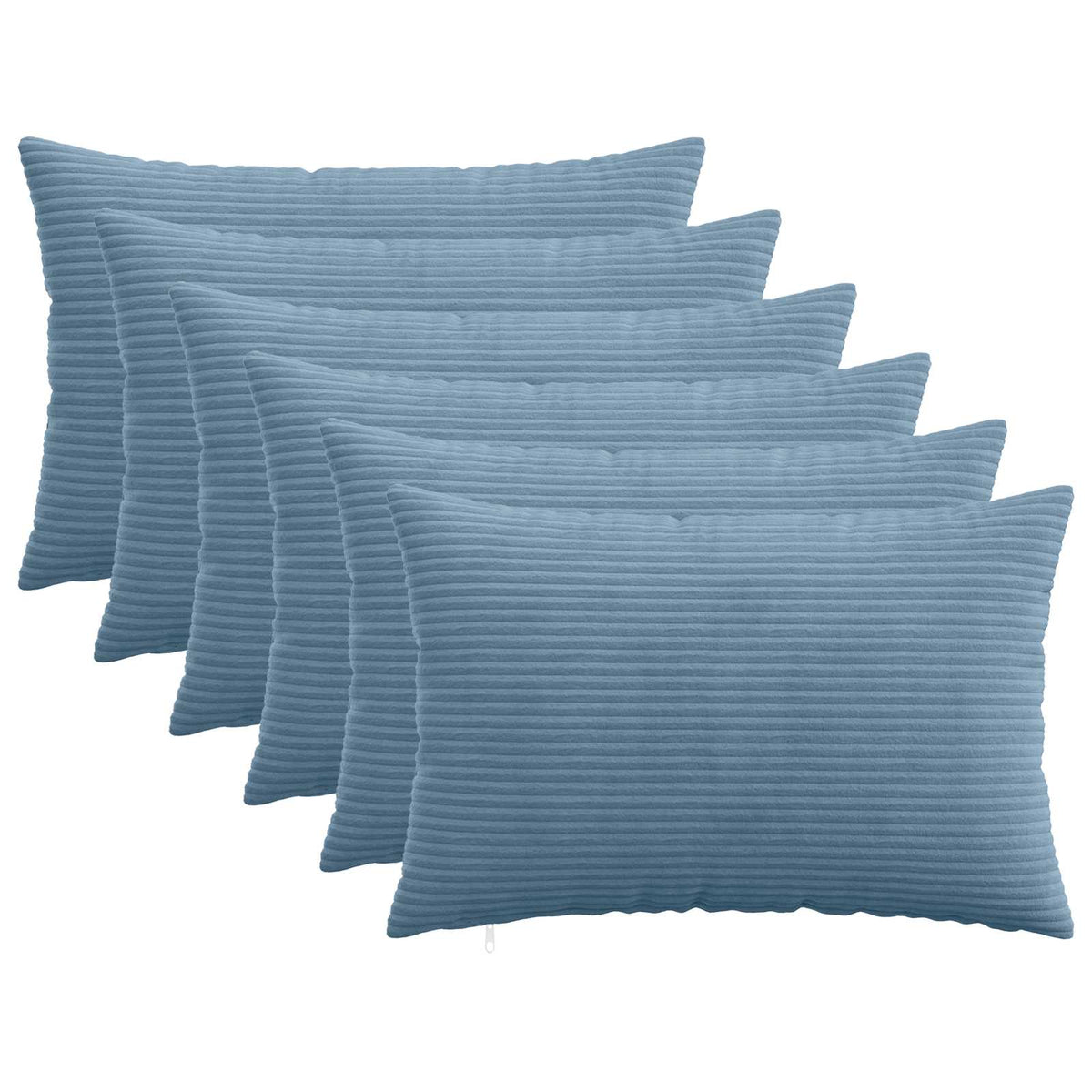 Pudebetræk 6 pcs HEERLEN Blå 50 x 75 cm cordfløjl
