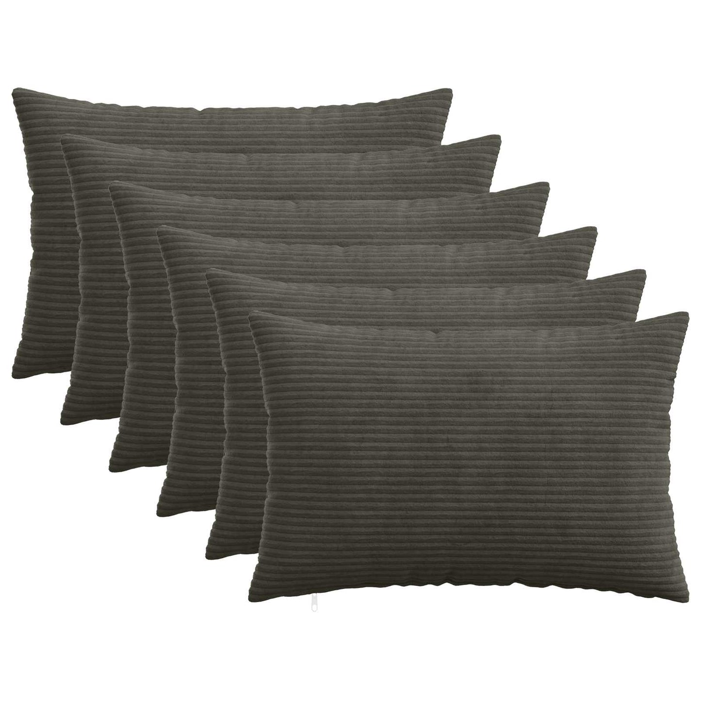 Pudebetræk 6 pcs HEERLEN Antracit 50 x 75 cm cordfløjl
