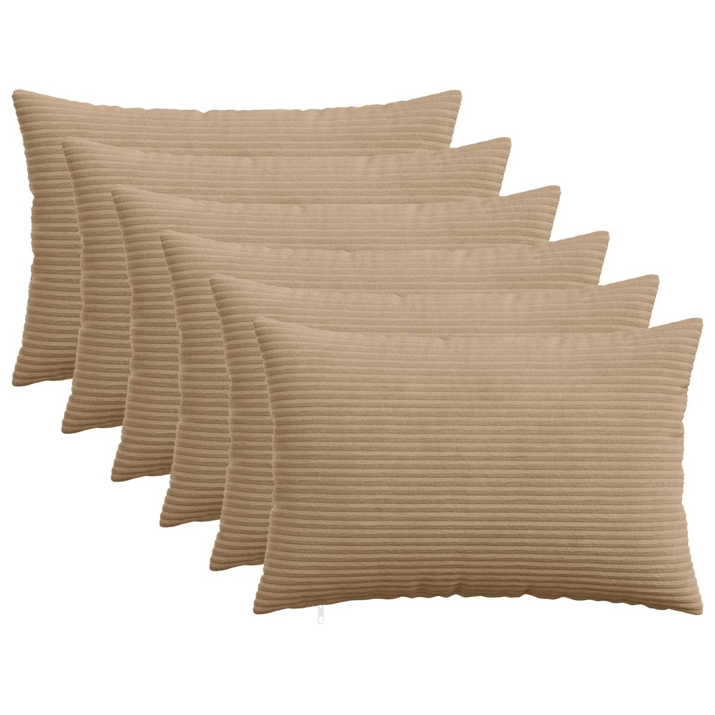 Pudebetræk 6 pcs HEERLEN Brun 50 x 75 cm cordfløjl