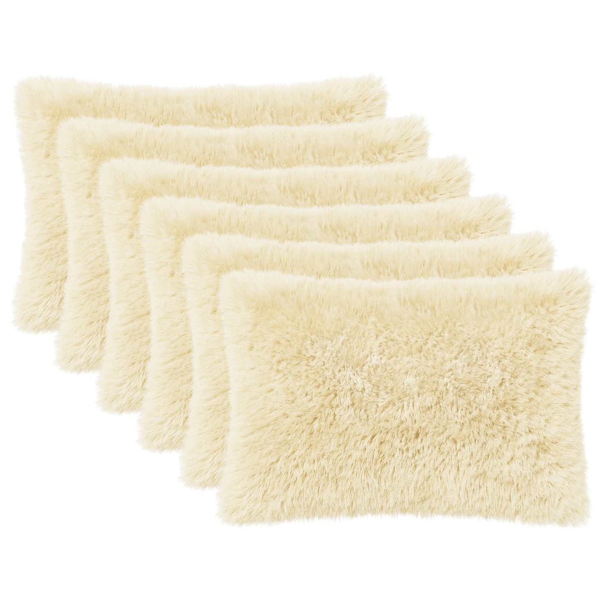 Pudebetræk 6 pcs HEERLEN Cremefarvet 50 x 75 cm PV Fleece