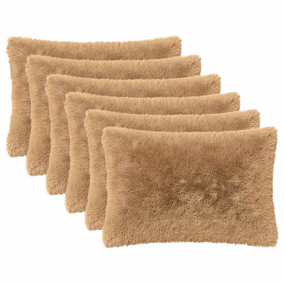 Pudebetræk 6 pcs HEERLEN Gråbrun 50 x 75 cm PV Fleece