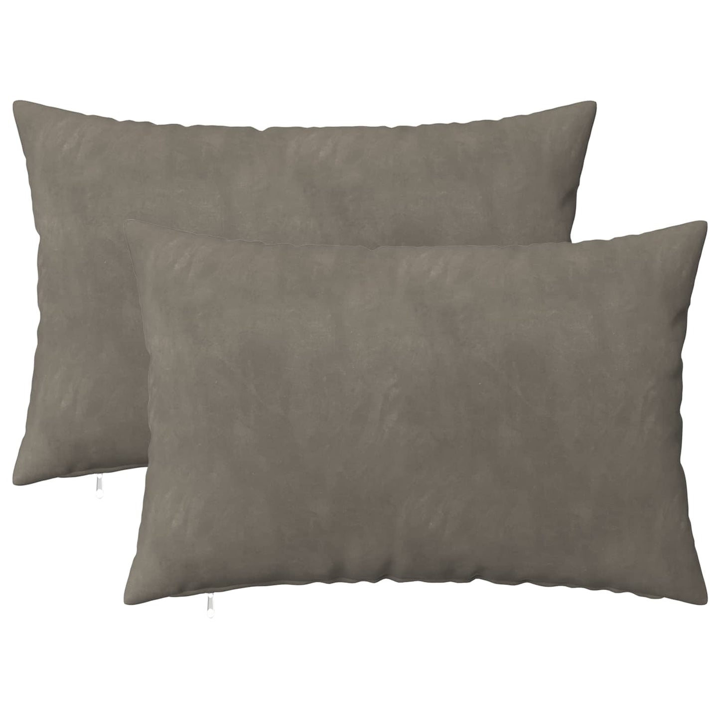 Pudebetræk 2 pcs HEERLEN Lysegrå 50 x 80 cm Fløjl