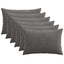 Pudebetræk 6 pcs HEERLEN Mørkegrå 50 x 80 cm cordfløjl