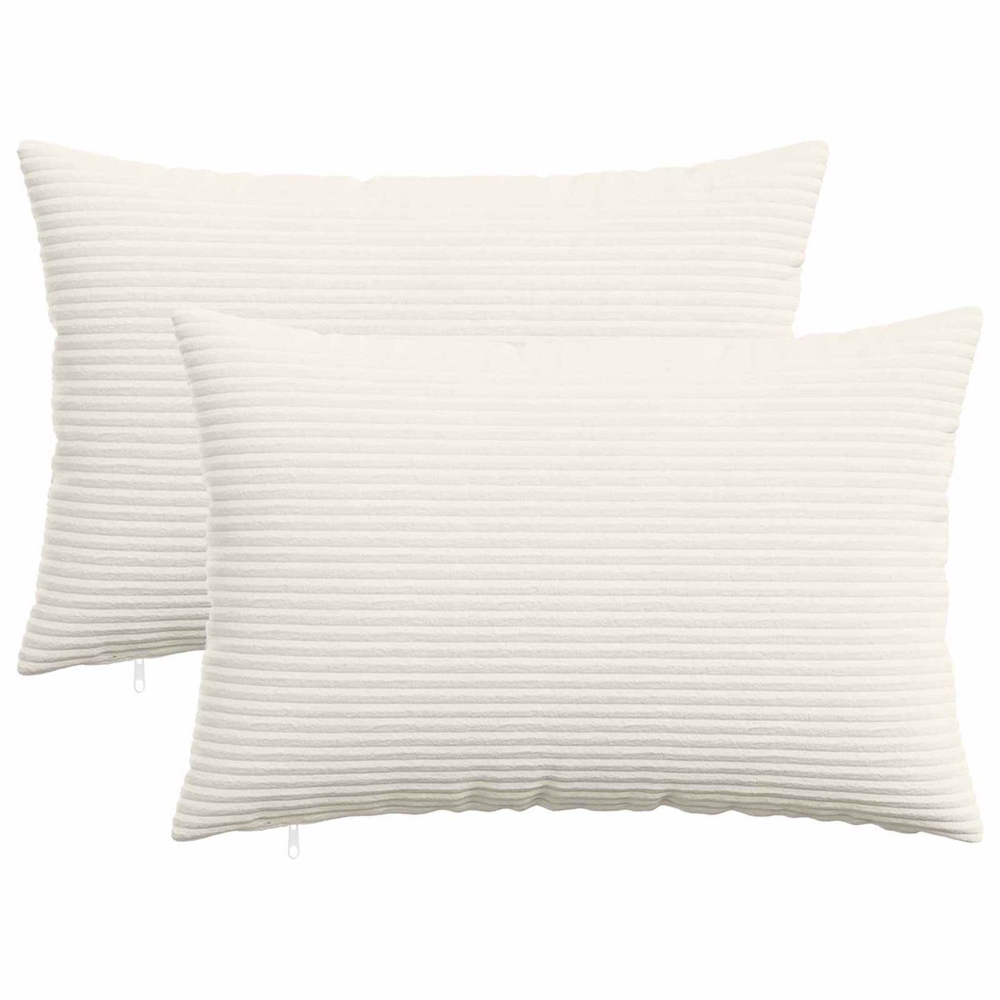 Pudebetræk 2 pcs HEERLEN Cremefarvet 50 x 80 cm cordfløjl