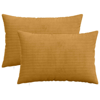 Pudebetræk 2 pcs HEERLEN Gul 50 x 80 cm cordfløjl