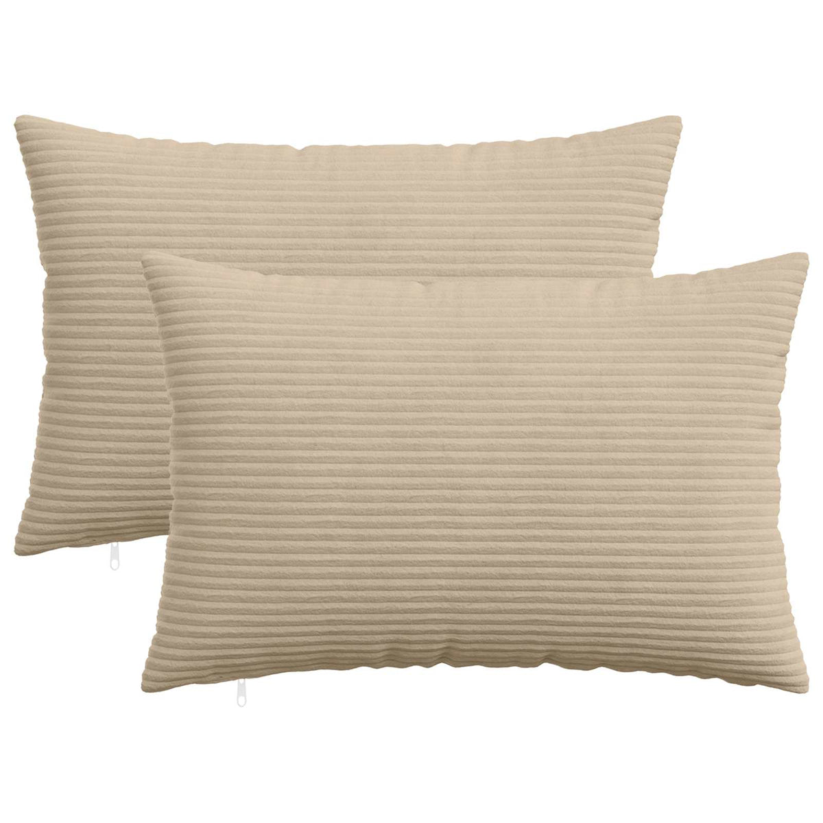 Pudebetræk 2 pcs HEERLEN Gråbrun 50 x 80 cm cordfløjl