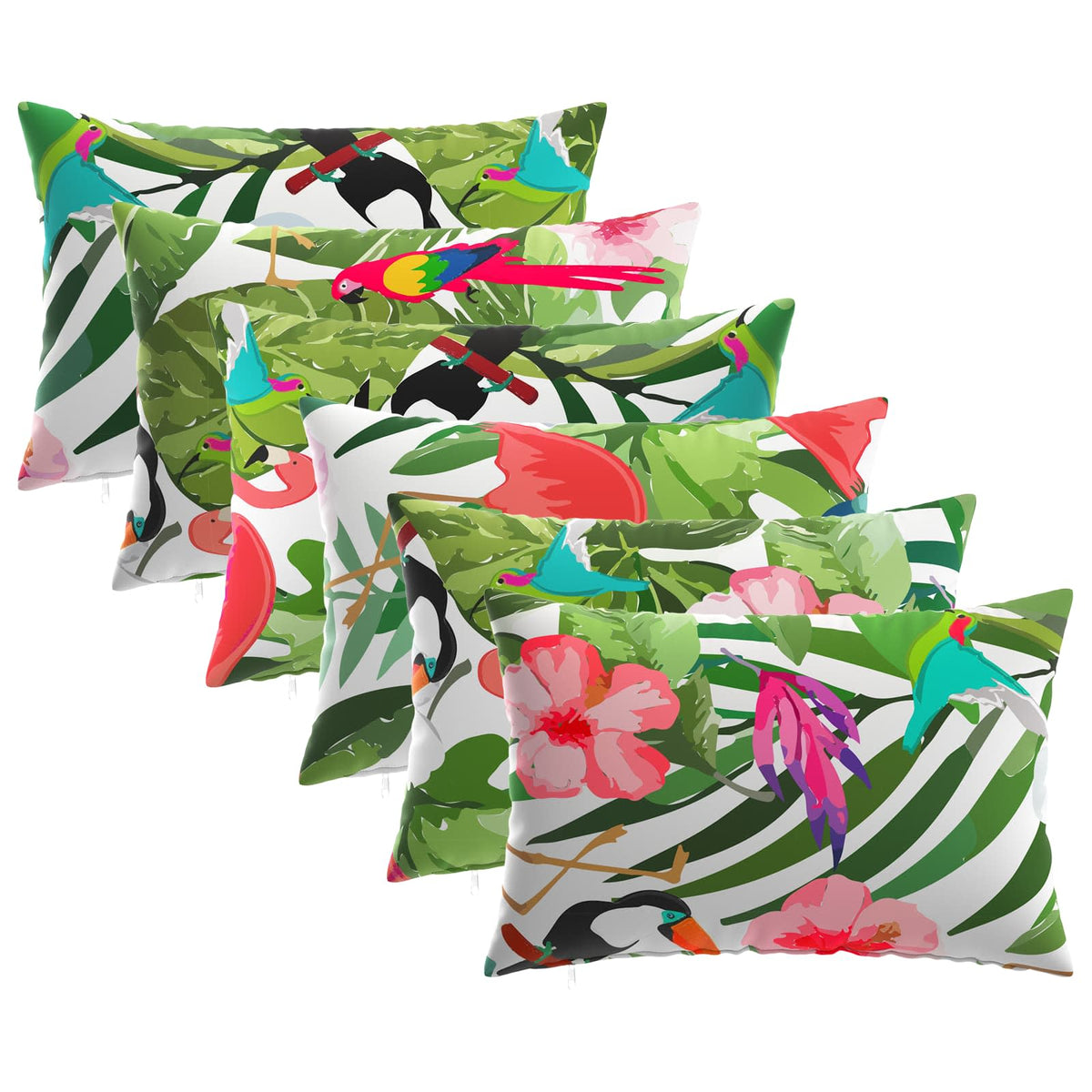 Pudebetræk 6 pcs HEERLEN Flerfarvet 50 x 80 cm Polyester