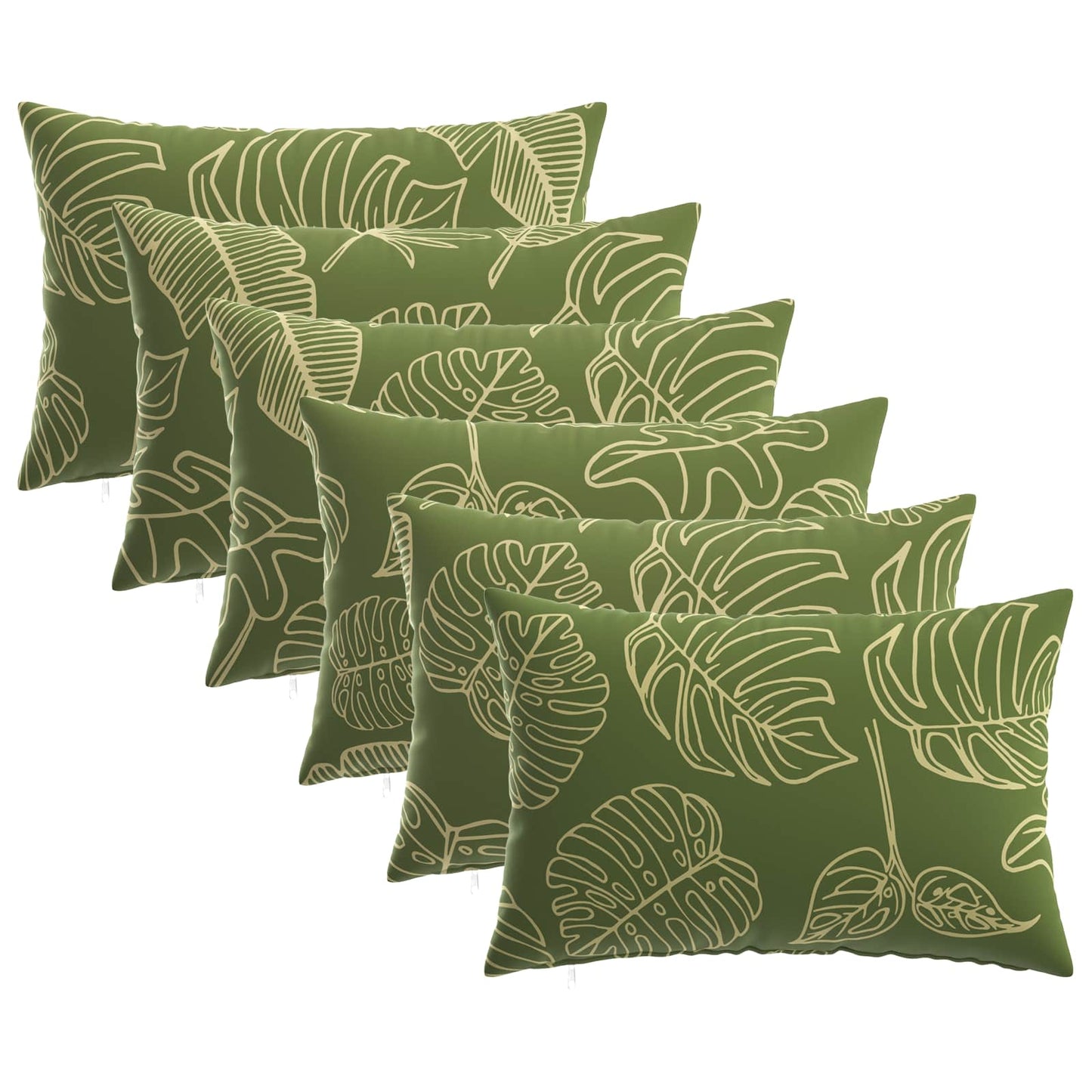 Pudebetræk 6 pcs HEERLEN Bladdesign 50 x 80 cm Polyester