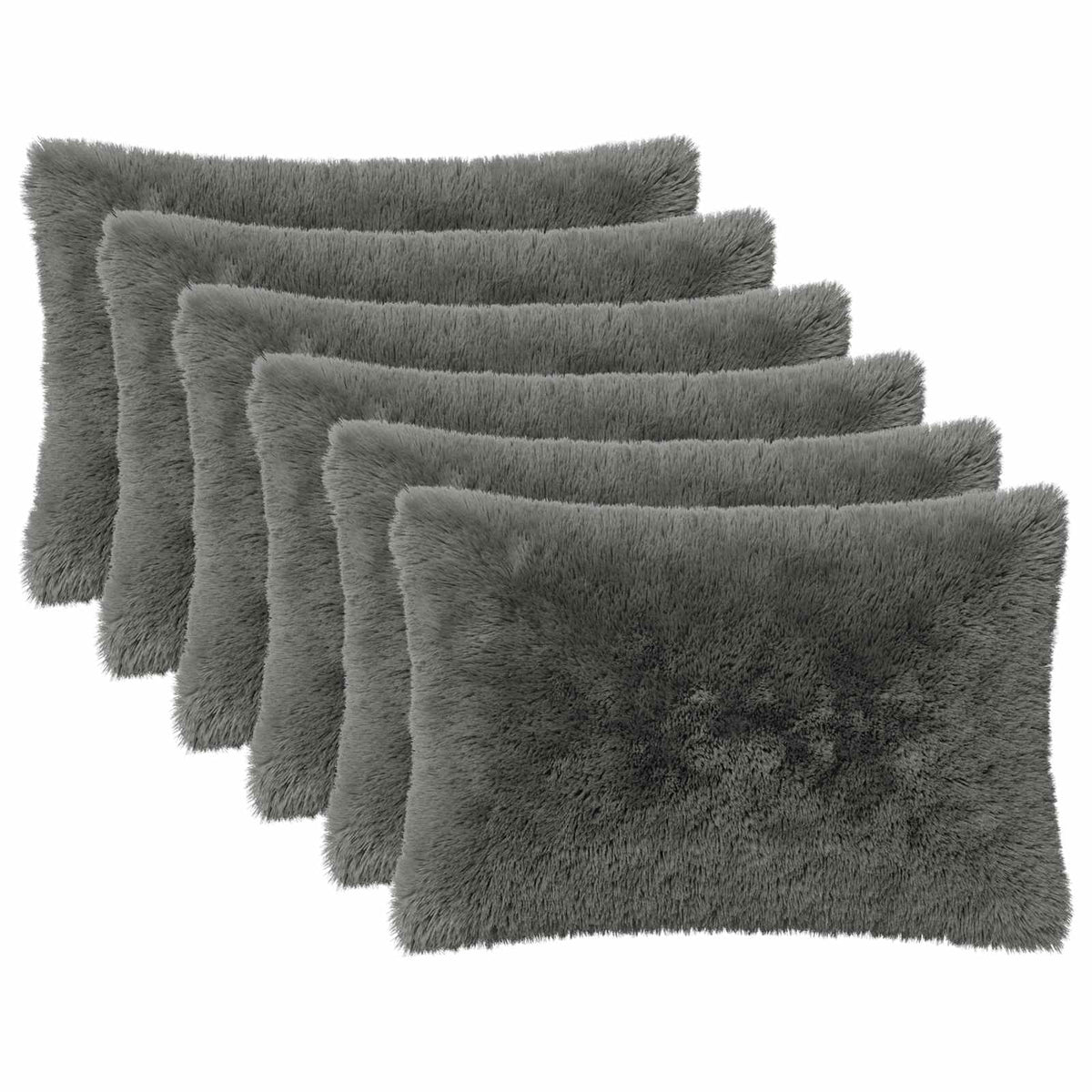 Pudebetræk 6 pcs HEERLEN Lysegrå 50 x 80 cm PV Fleece
