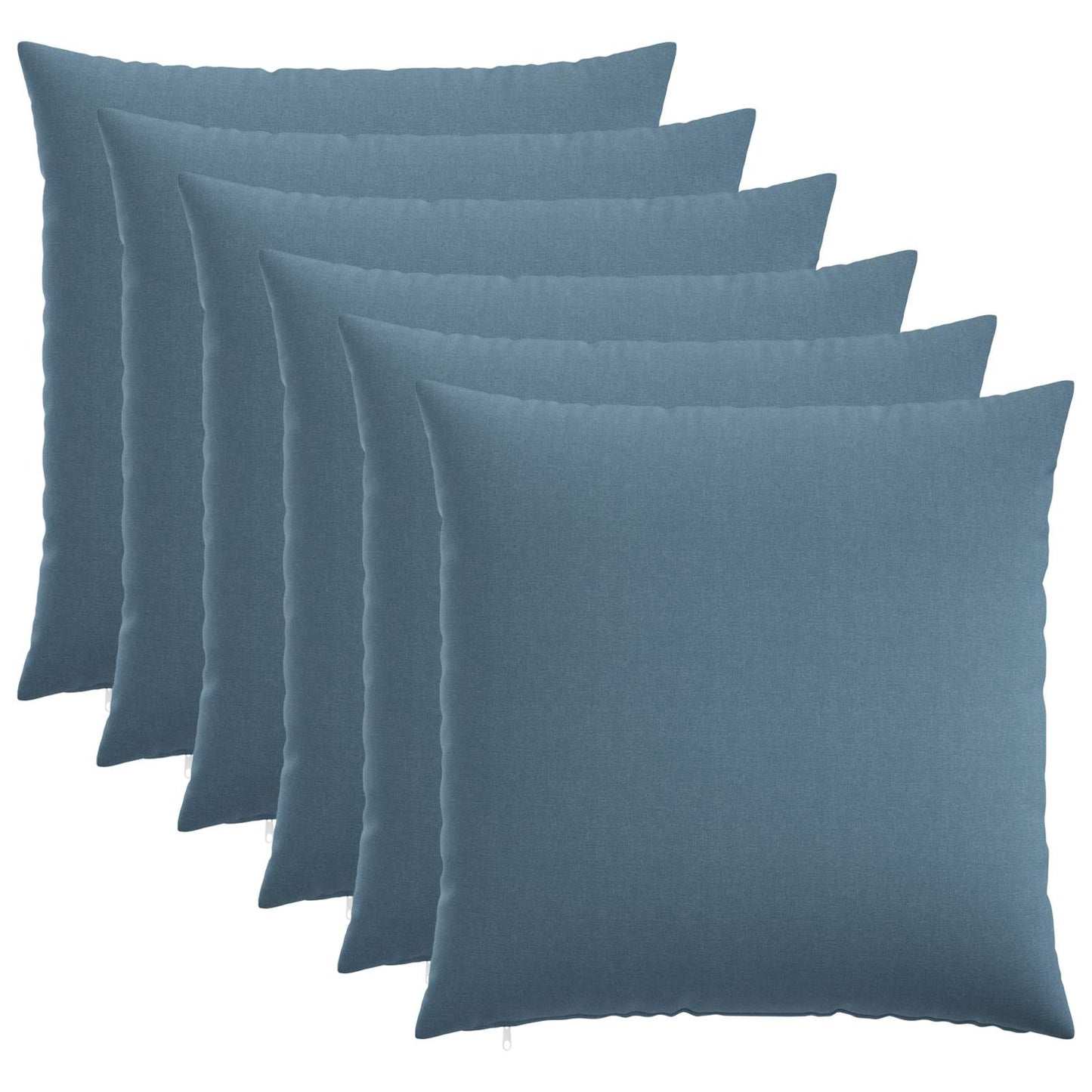 Pudebetræk 6 stk. HEERLEN Jeans blå 55 x 55 cm Stof