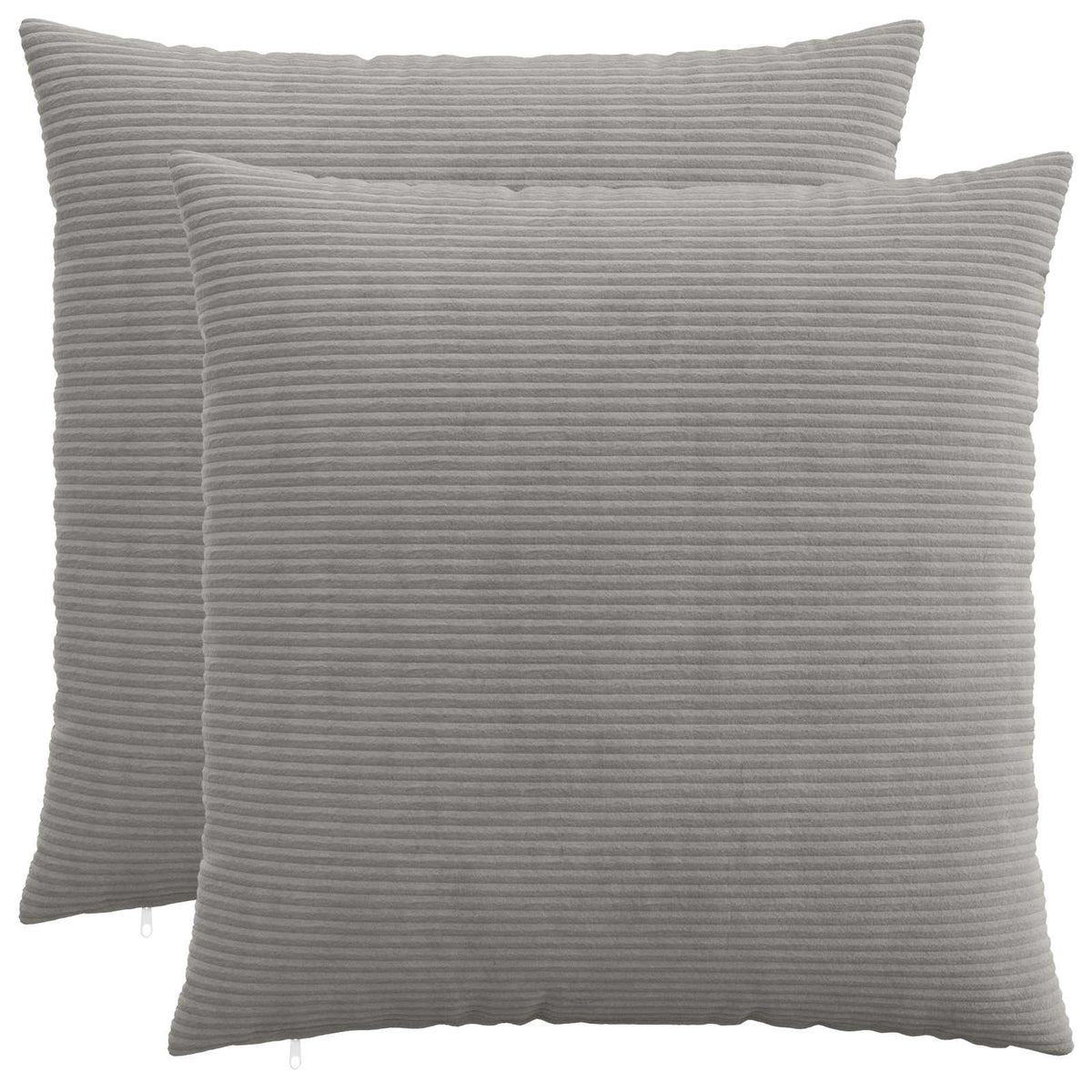 Pudebetræk 2 pcs HEERLEN Lysegrå 55 x 55 cm cordfløjl