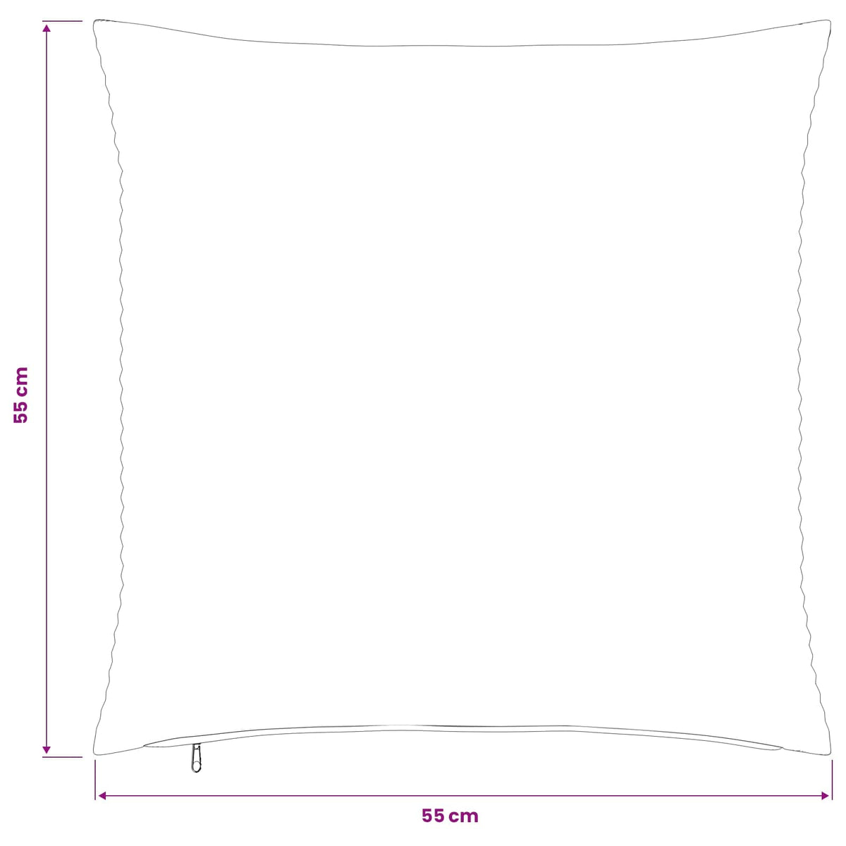Pudebetræk 2 pcs HEERLEN Cremefarvet 55 x 55 cm cordfløjl