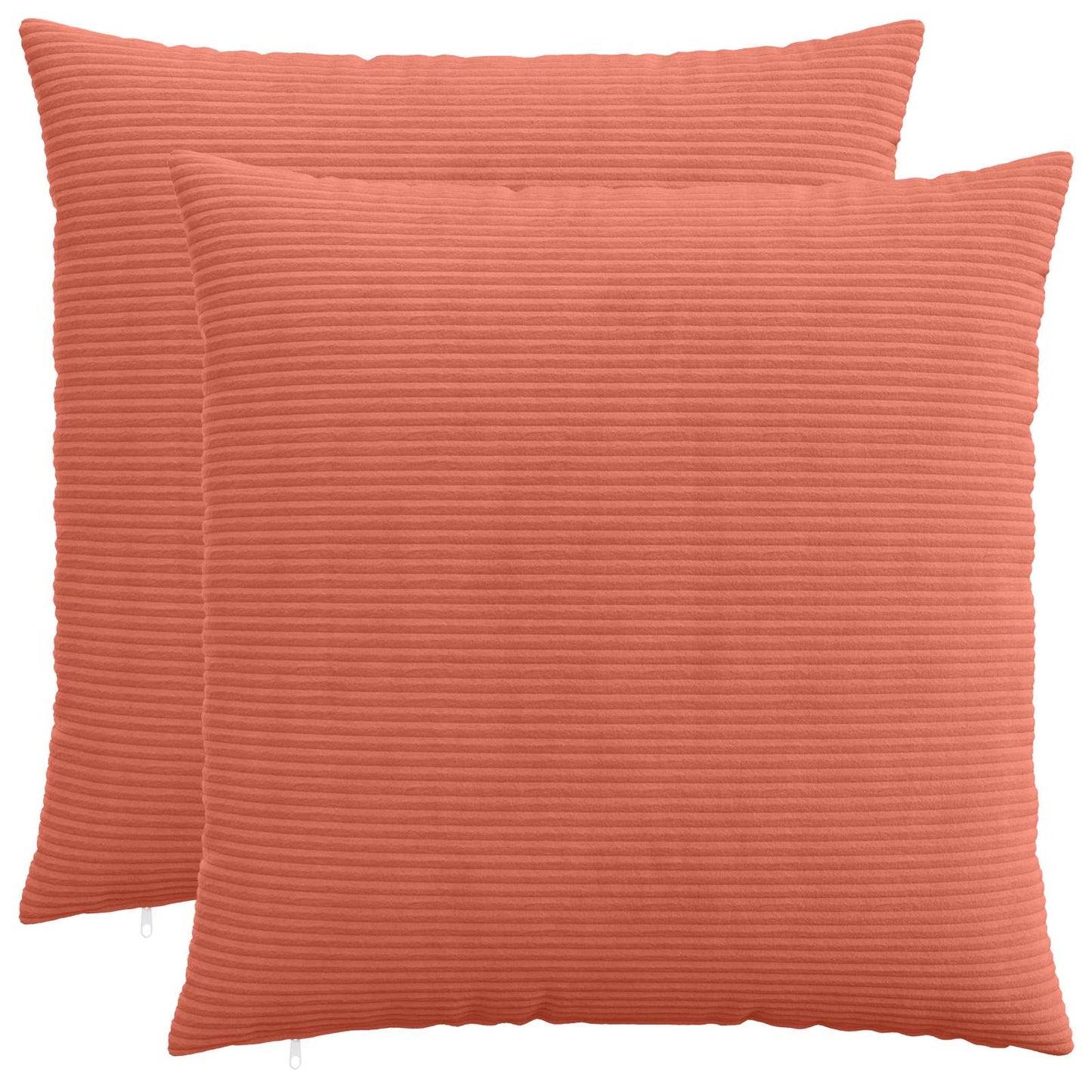 Pudebetræk 2 pcs HEERLEN Rød orange 55 x 55 cm cordfløjl