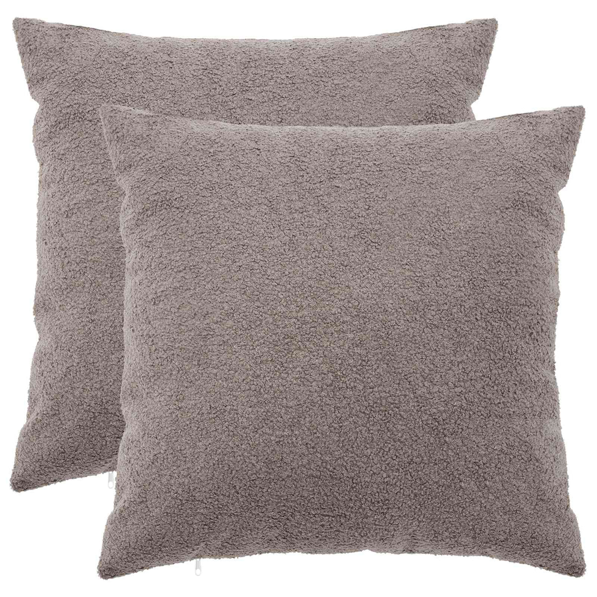 Pudebetræk 2 pcs HEERLEN Lysegrå 55 x 55 cm Bouclé