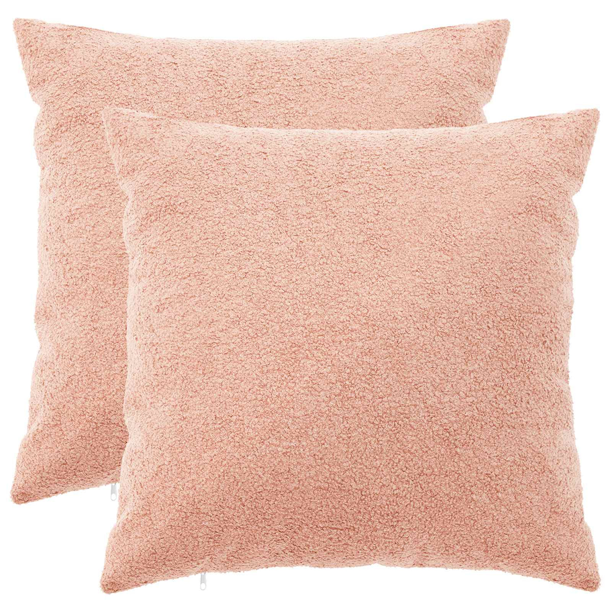 Pudebetræk 2 stk. HEERLEN Lyserød 55 x 55 cm Bouclé