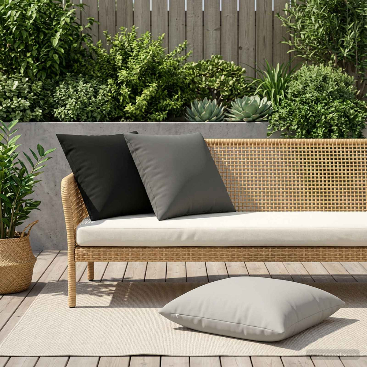 Pudebetræk 6 pcs HEERLEN Antracit 60 x 60 cm Polyester