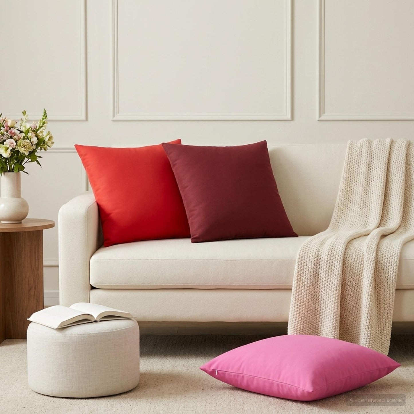 Pudebetræk 2 pcs HEERLEN Lyserød 60 x 60 cm Polyester