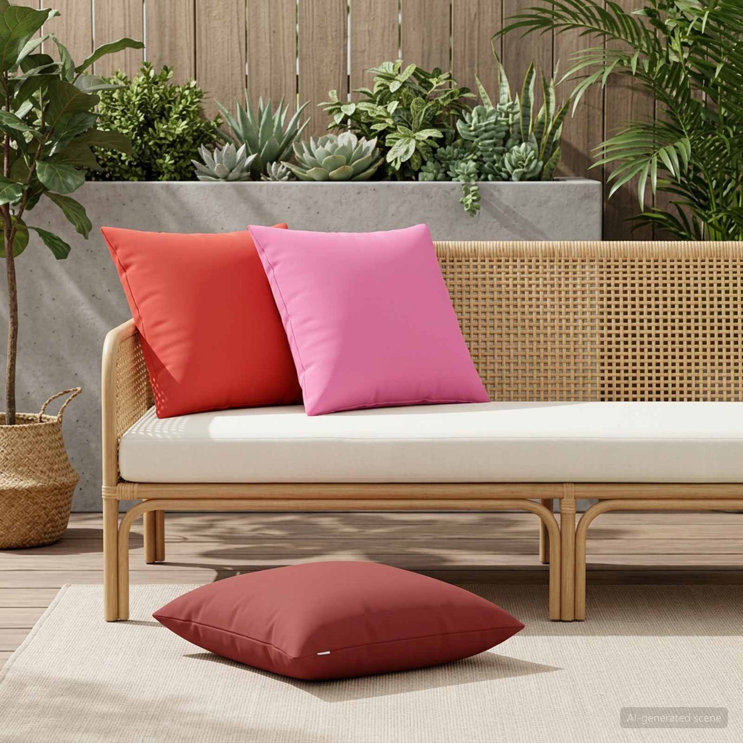 Pudebetræk 2 pcs HEERLEN Lyserød 60 x 60 cm Polyester