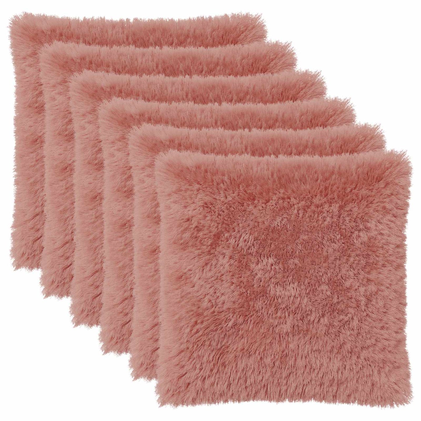 Pudebetræk 6 pcs HEERLEN Lyserød 55 x 55 cm PV Fleece